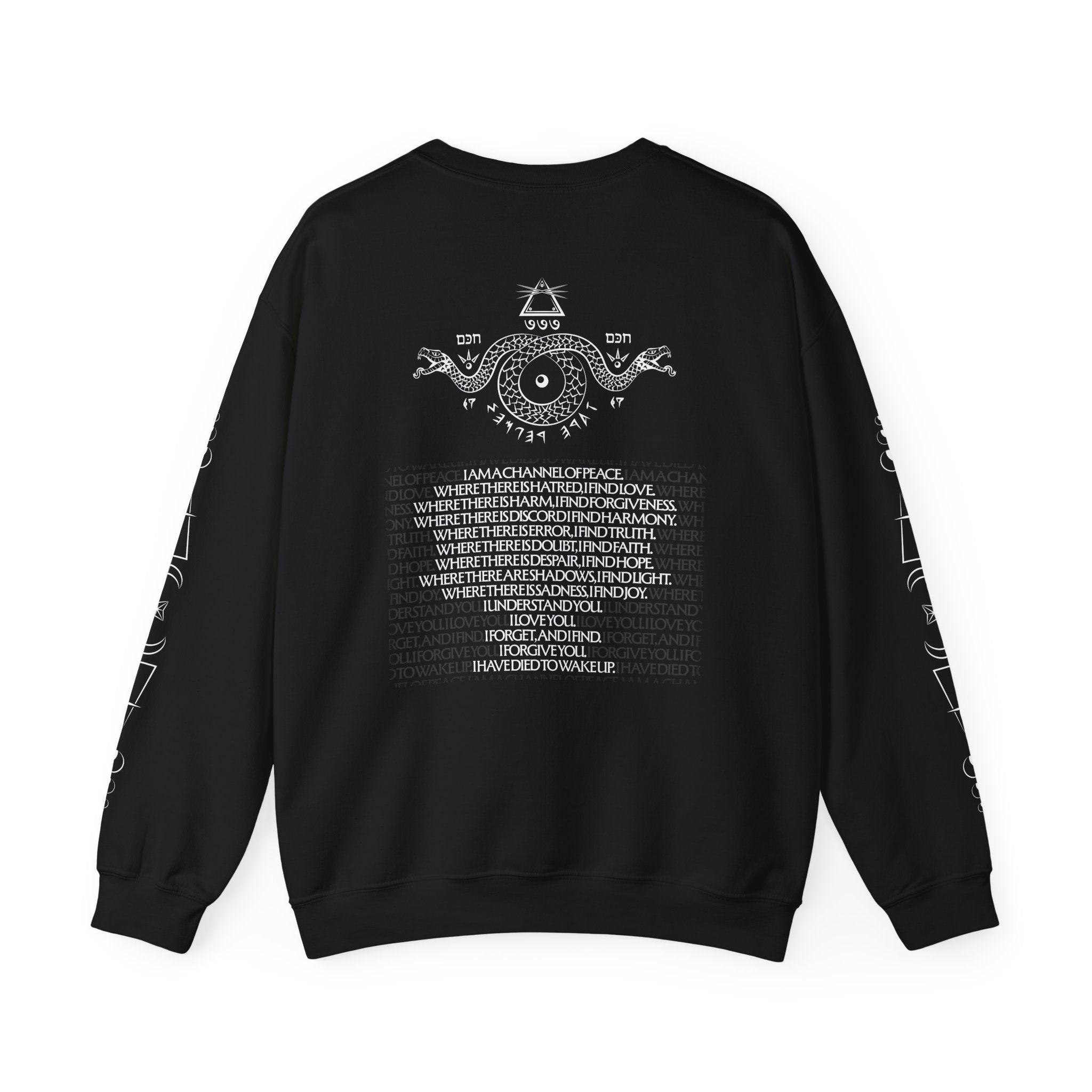 "Poe's Rose" Psychedelic Neon Skull Crewneck Sweatshirt — Trippy Glowing Skull Graphic