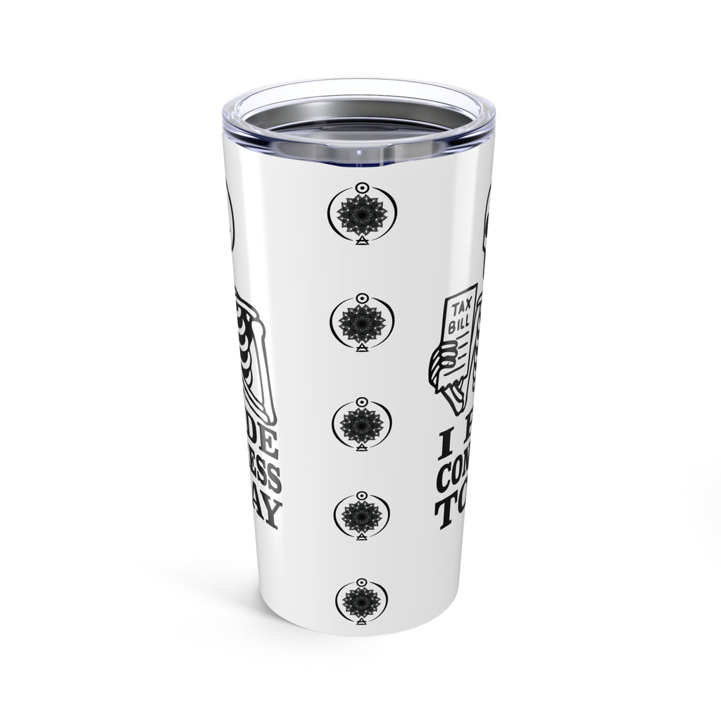 20oz Printed Tumbler — “Progress/Congress” Vintage Skeleton Design — Flipside Collection
