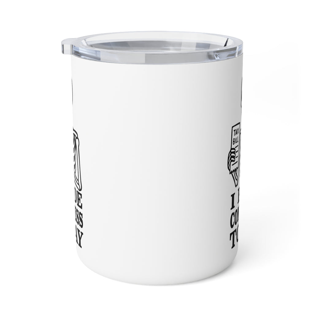 Insulated Coffee Mug — "Progress/Congress" 10oz Travel Tumbler — Flipside Collection