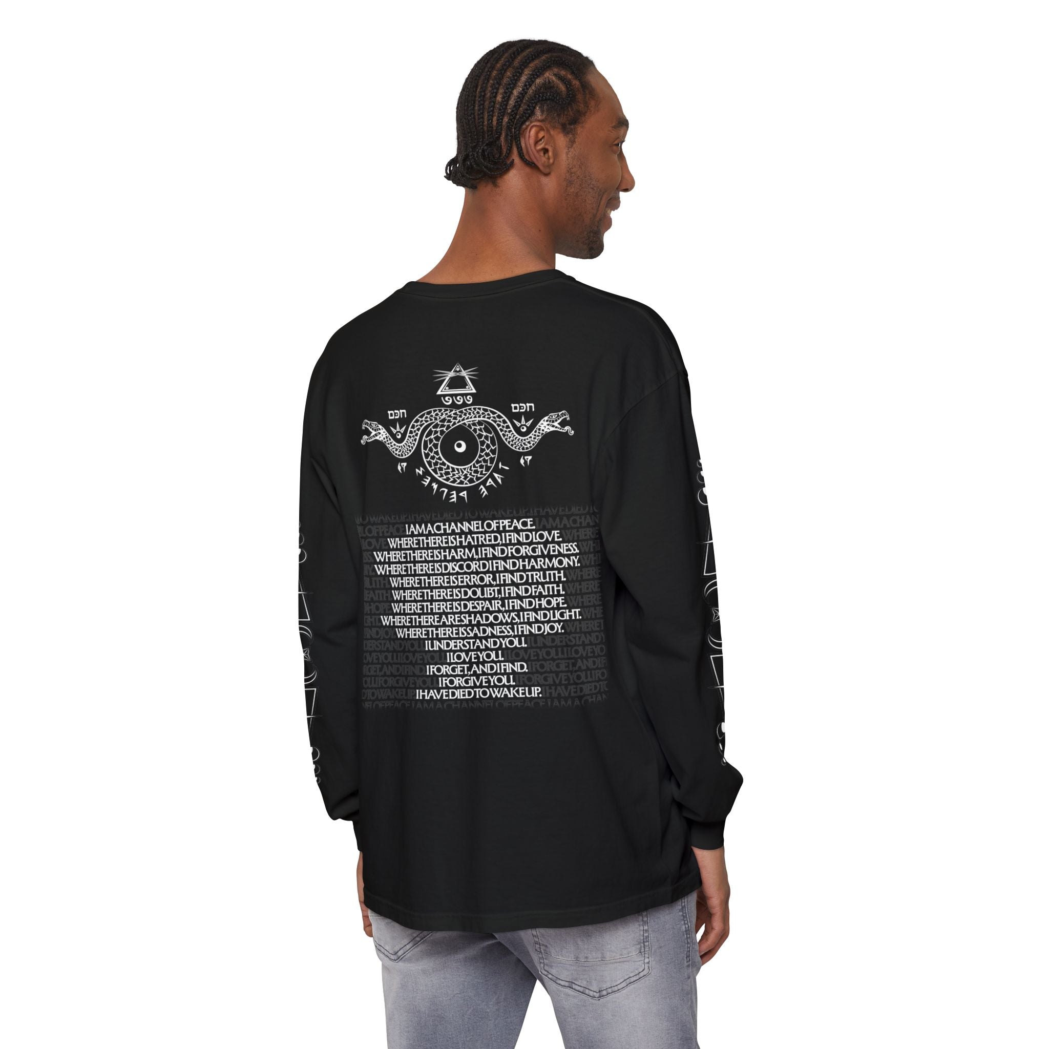 "Poe's Rose" Neon Skull Long Sleeve Tee — Glowing Grunge Graphic Shirt
