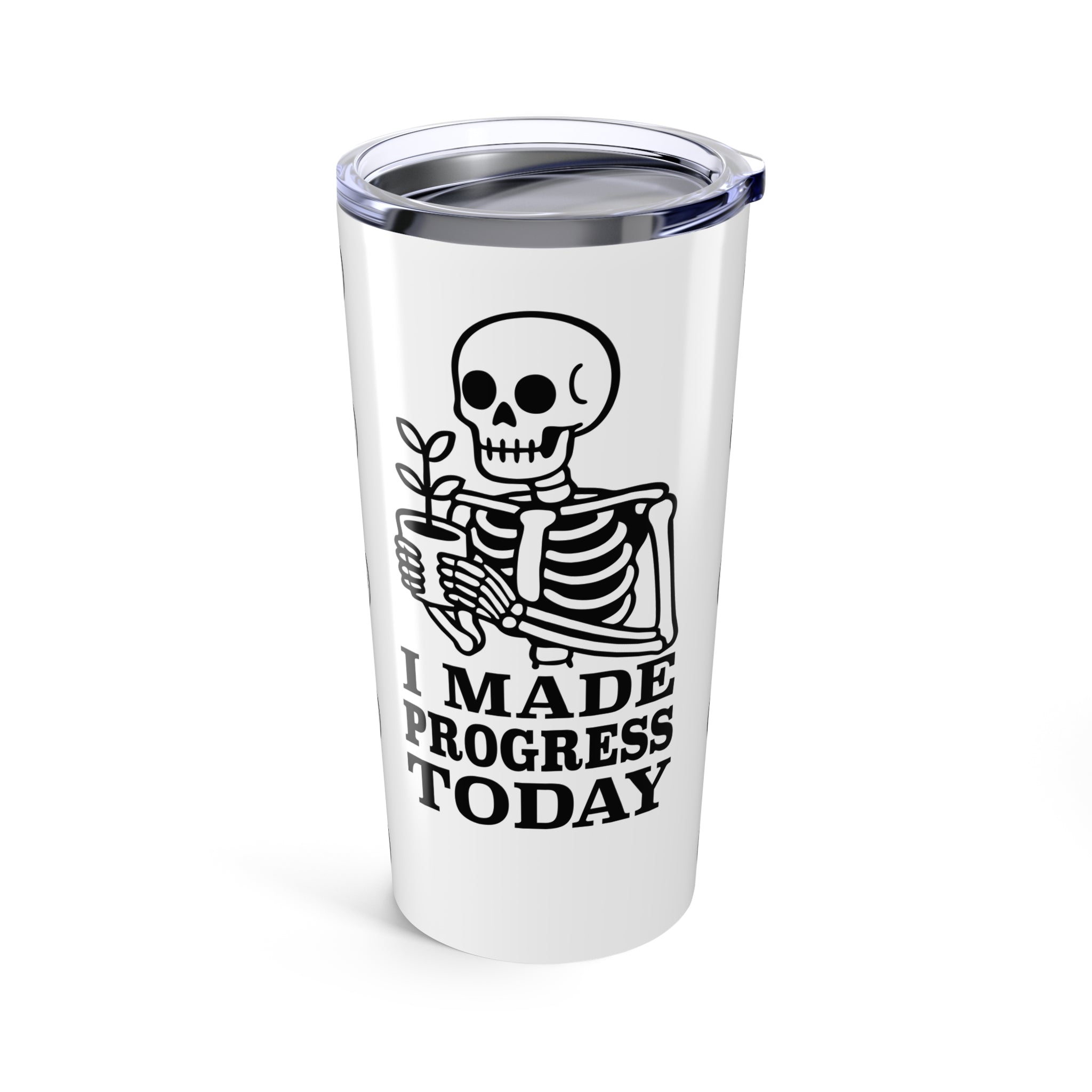 20oz Printed Tumbler — “Progress/Congress” Vintage Skeleton Design — Flipside Collection