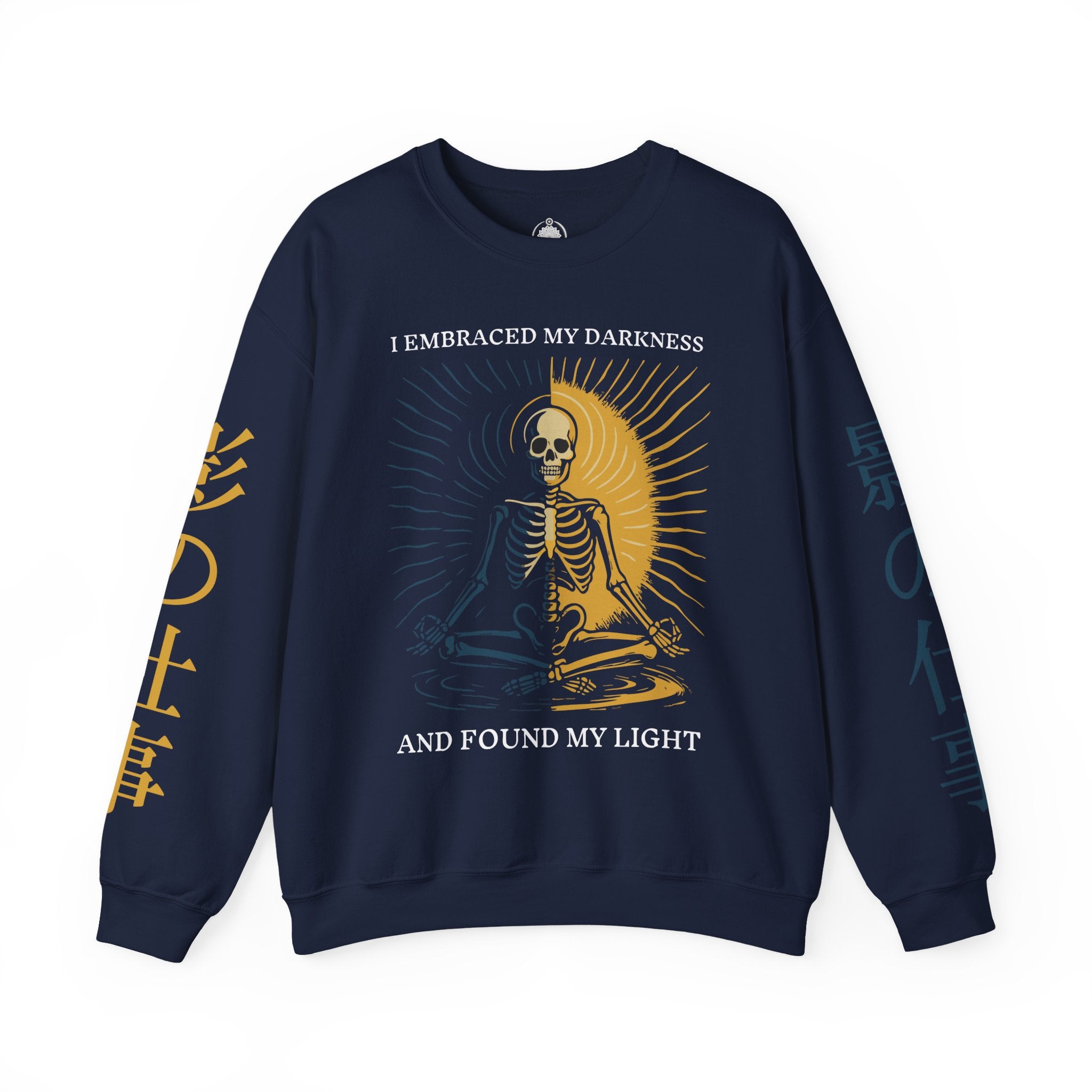 Skeleton Yin Yang Crewneck Sweatshirt — "I Embraced My Darkness and Found My Light"
