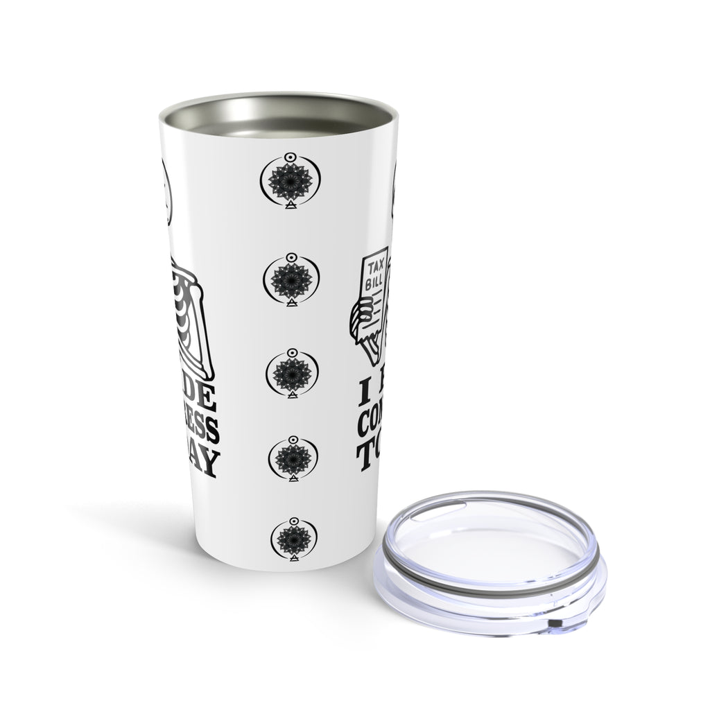 20oz Printed Tumbler — “Progress/Congress” Vintage Skeleton Design — Flipside Collection
