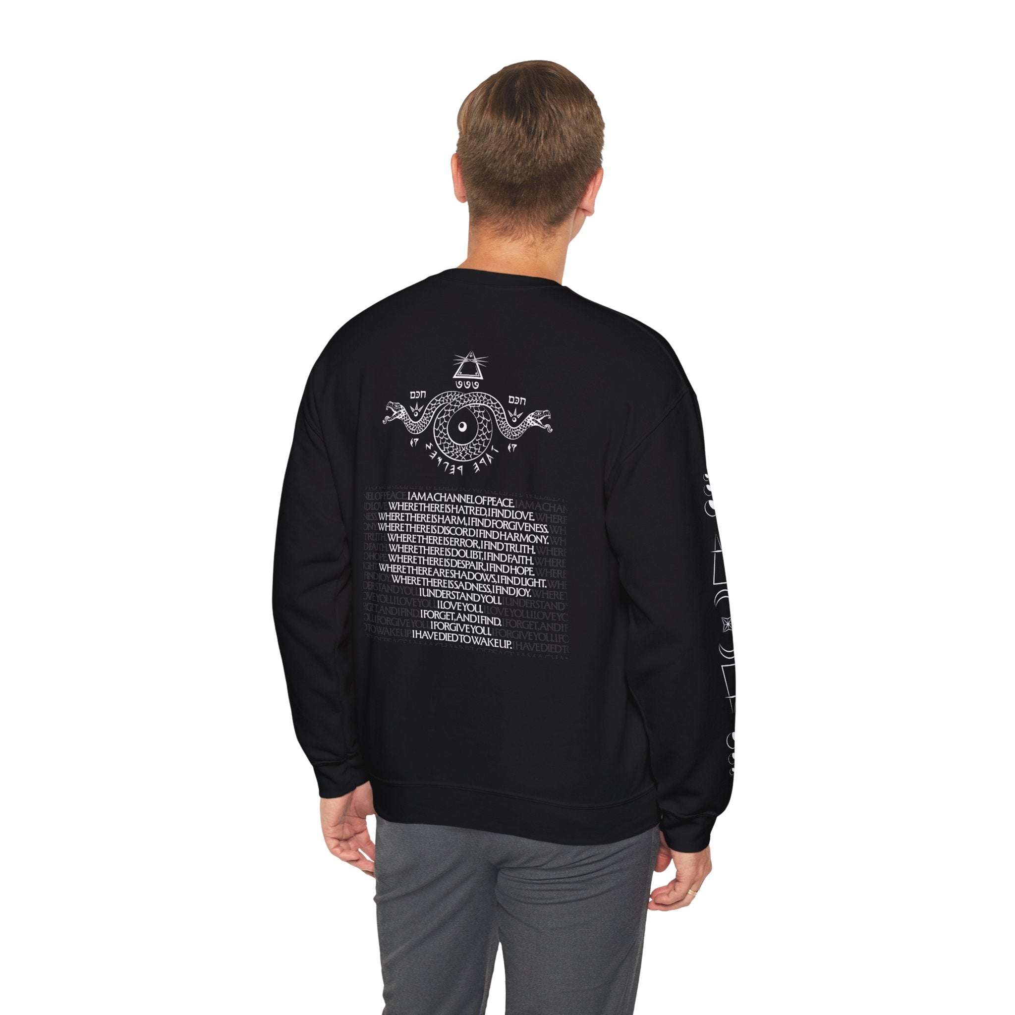 "Poe's Rose" Psychedelic Neon Skull Crewneck Sweatshirt — Trippy Glowing Skull Graphic
