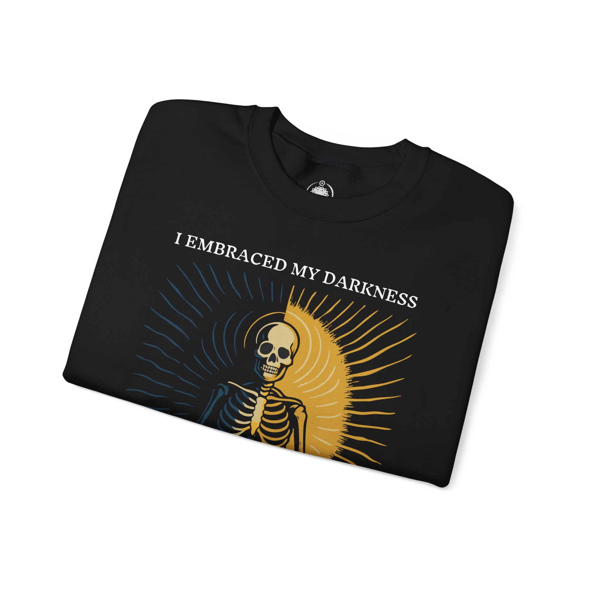 Skeleton Yin Yang Crewneck Sweatshirt — "I Embraced My Darkness and Found My Light"