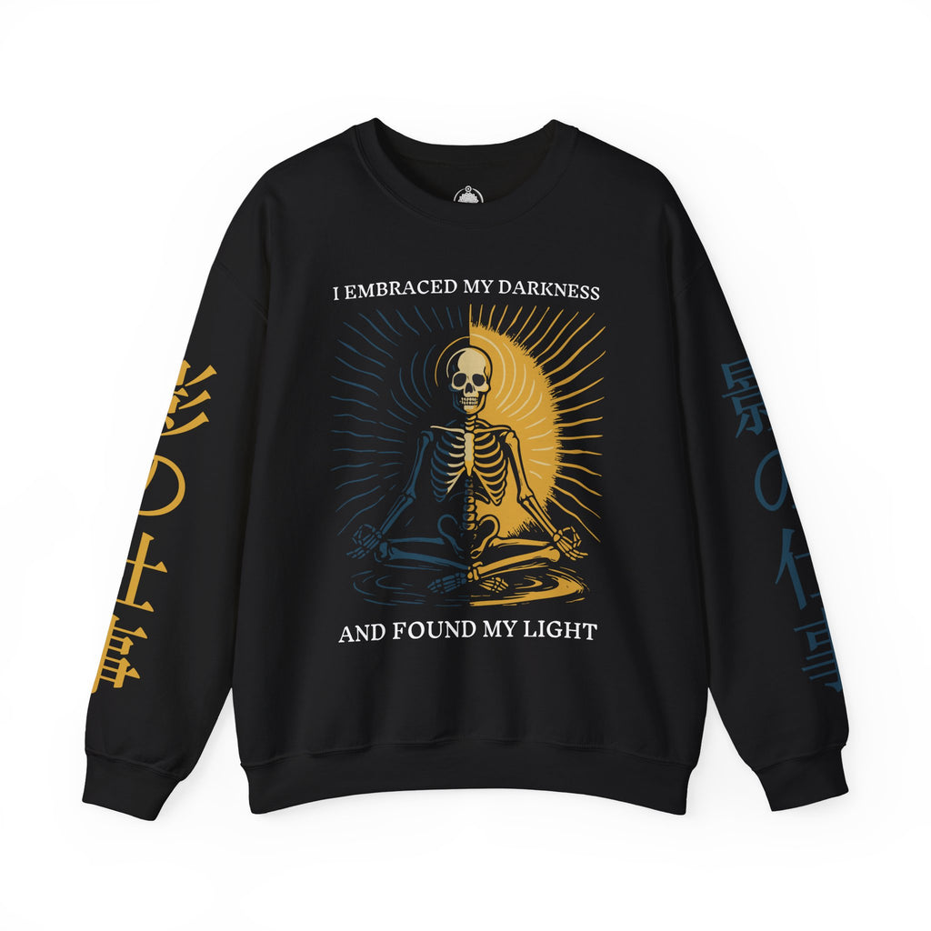 Skeleton Yin Yang Crewneck Sweatshirt — "I Embraced My Darkness and Found My Light"