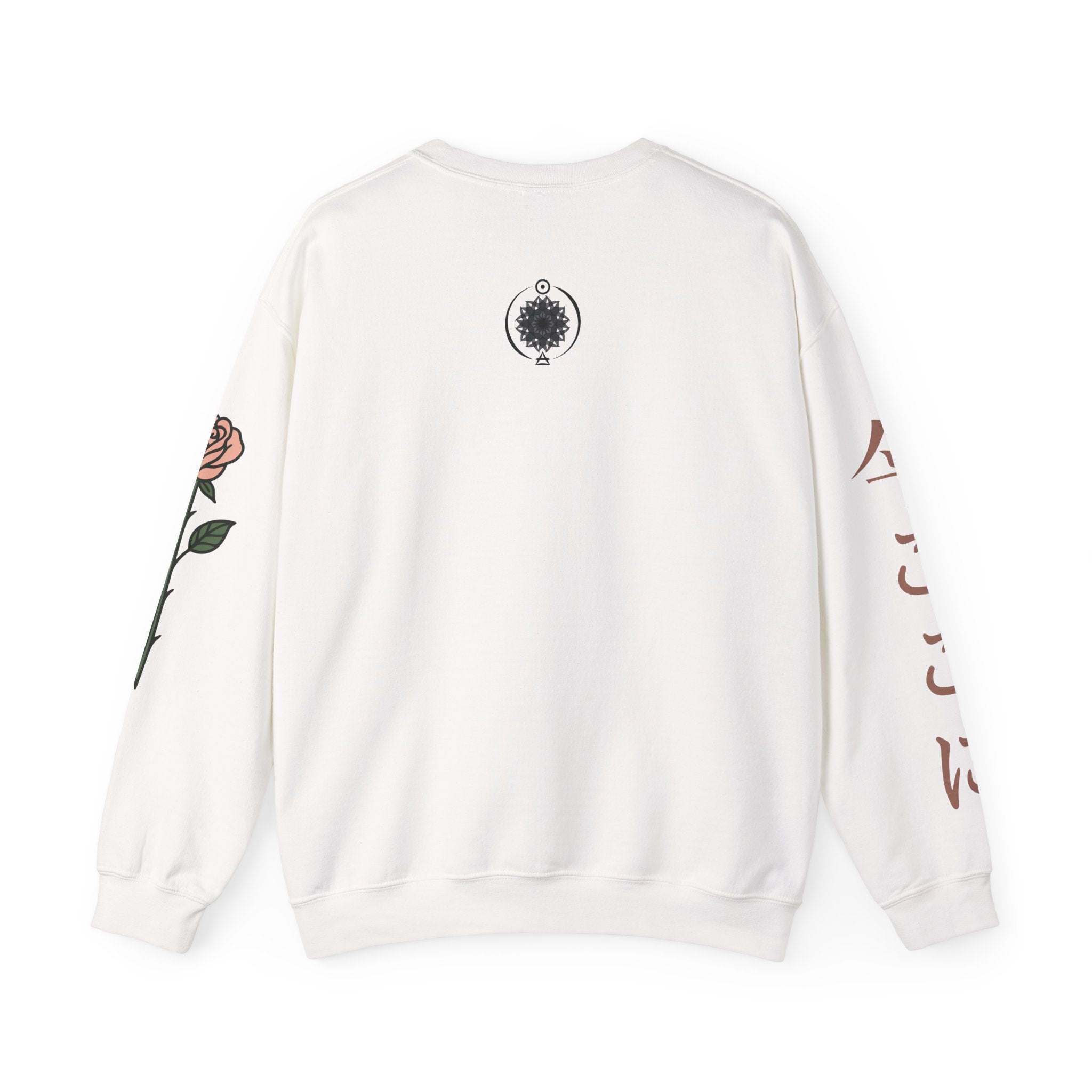 Skeleton & Roses Crewneck Sweatshirt — "Sorry I Stopped to Smell the Roses" Graphic