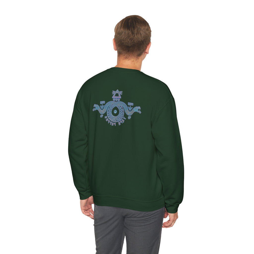 Crewneck Sweatshirt — Iridescent Butterfly Design with Japanese "飛ぶ" Accent