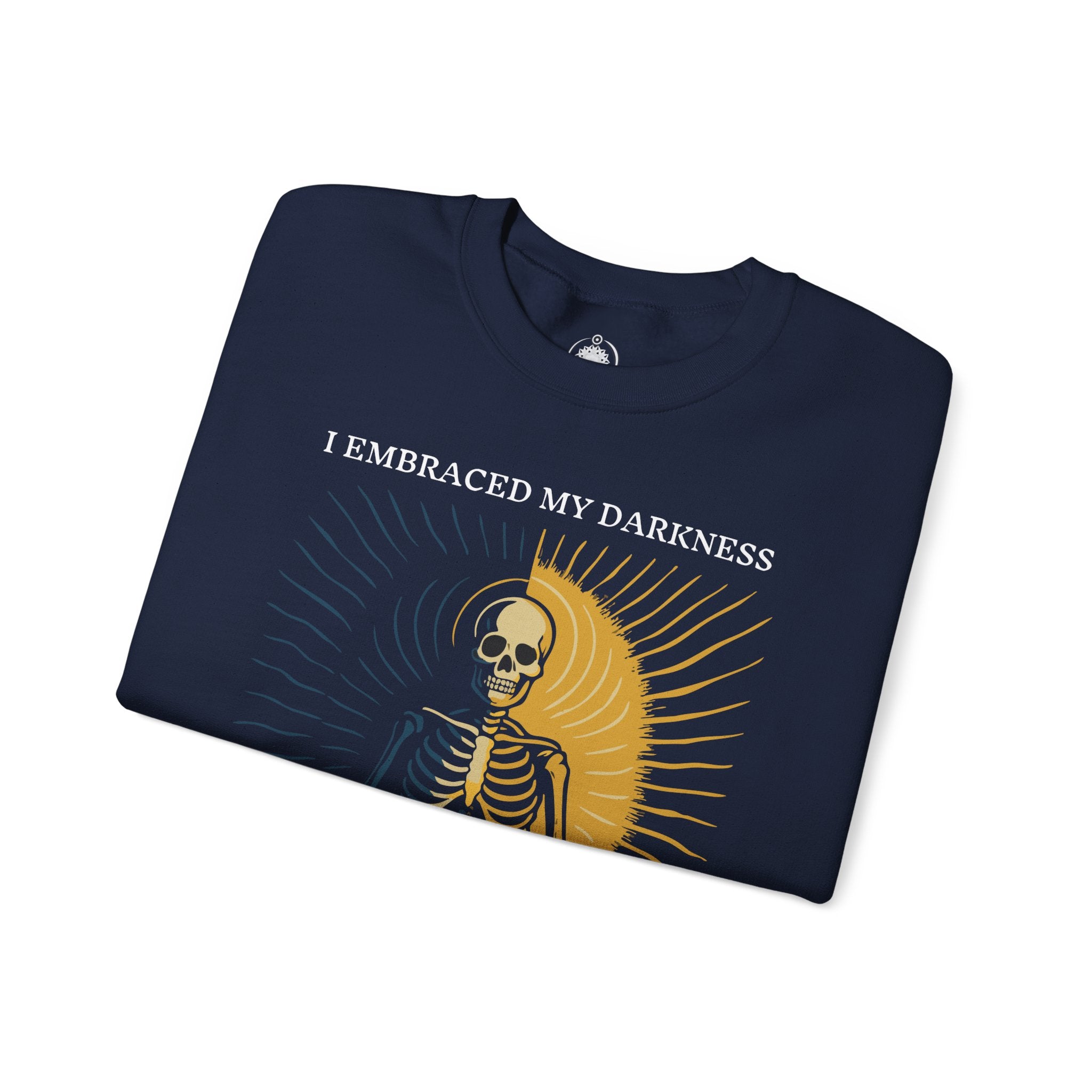 Skeleton Yin Yang Crewneck Sweatshirt — "I Embraced My Darkness and Found My Light"